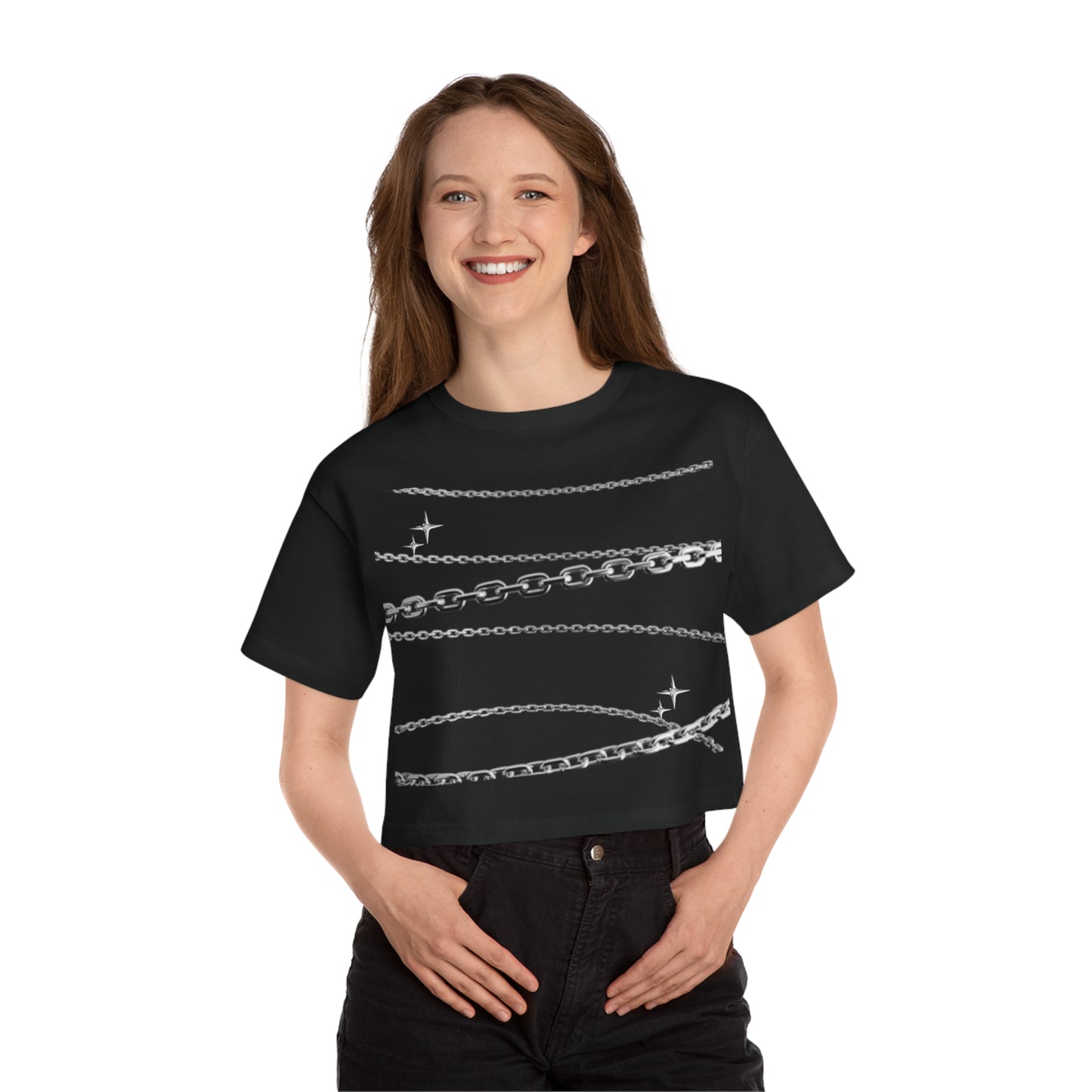 GYMBRAT| Crop Tee | Chains |New Me Collection